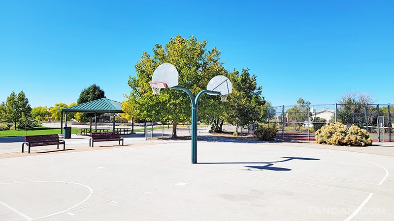 Basketball courts at Quintessence Park