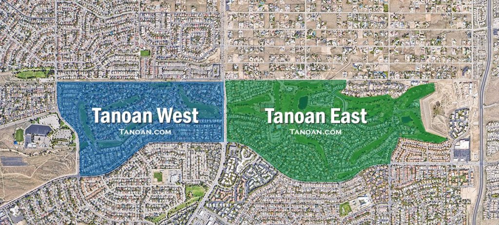 Tanoan West and Tanoan East map